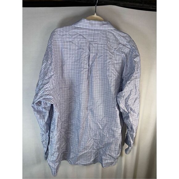Roundtree & Yorke Gold Label Long Sleeve Shirt Mens 18 1/2 Big Non-Iron - Picture 2 of 4
